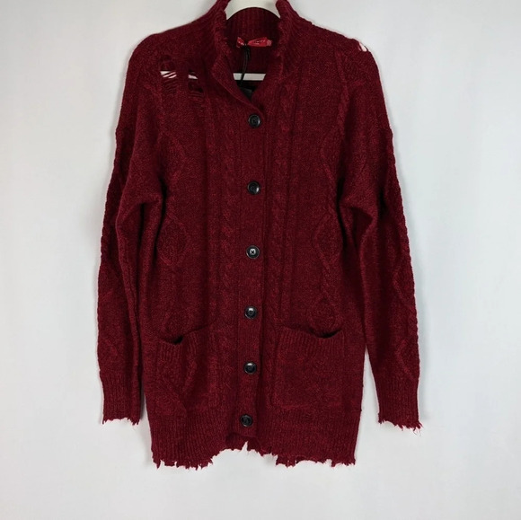 NWT n:Philanthropy Deconstructed Distressed Lone Oversized Cardigan Sweater sz.S - Picture 1 of 8